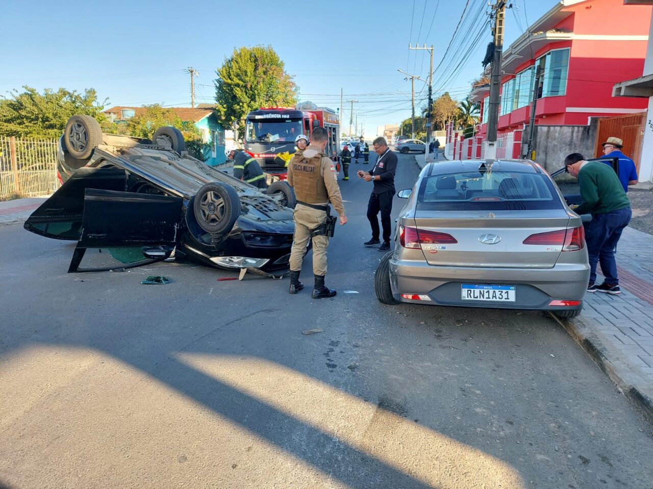 Mulher tem mal súbito em causa acidente em Lages