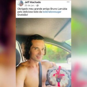 Jeff Machado agradeceu o presente enviado por um dos suspeitos da morte do artista três dias antes do crime acontecer | Foto: Reprodução/Facebook

