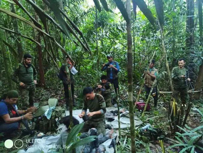 Crianças colombianas encontradas após 40 dias. Foto: Redes sociais 