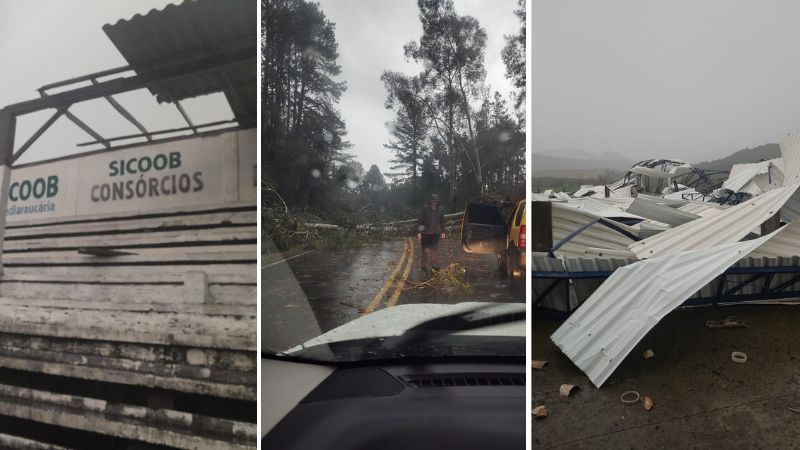 Temporal causou destruição em Urubici | Imagens: Reprodução/Redes Sociais