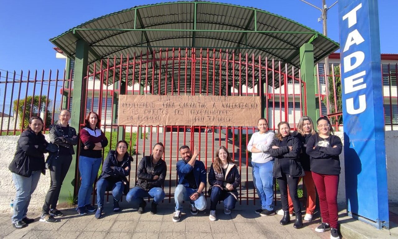 Cerca de 28 professores aderiram à paralisação na Escola de São Judas Tadeu | Foto: Arquivo pessoal/Cedido ao Portal SCC10