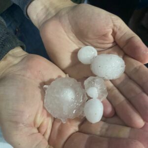 Imagens de granizo em Sombrio | Fotos: Defesa Civil e Redes Sociais 