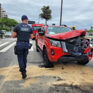 Acidente ocorreu na manhã desta segunda-feira (30) | Foto: divulgação/Guarda Municipal de Florianópolis 