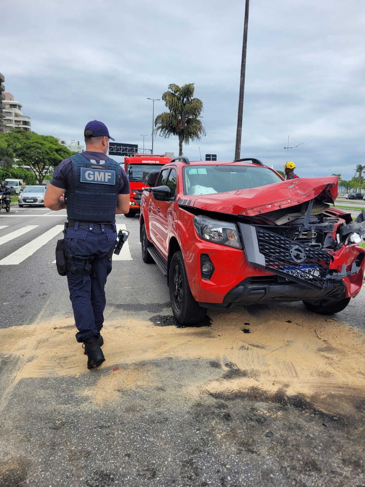 Acidente ocorreu na manhã desta segunda-feira (30) | Foto: divulgação/Guarda Municipal de Florianópolis 