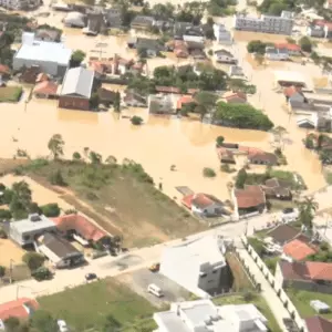 Áreas atingidas pela enchente em Taió. Foto: Dilnei Pacheco/SCC SBT