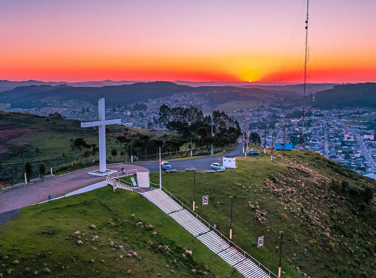 Morro da Cruz, em Lages | Foto: MSM Imagens Aéreas | Marlon Sá Molim