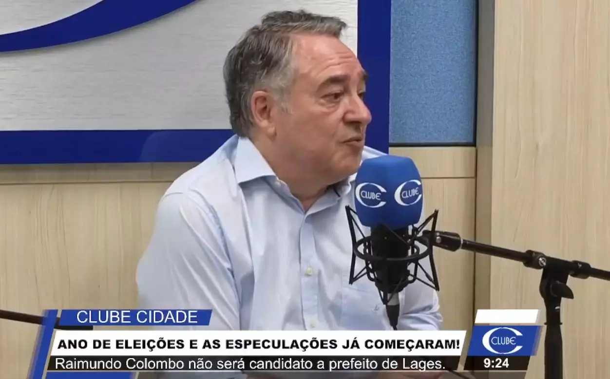 Raimundo Colombo negou sua pré-candidatura à prefeitura de Lages | Imagem: Clube TV