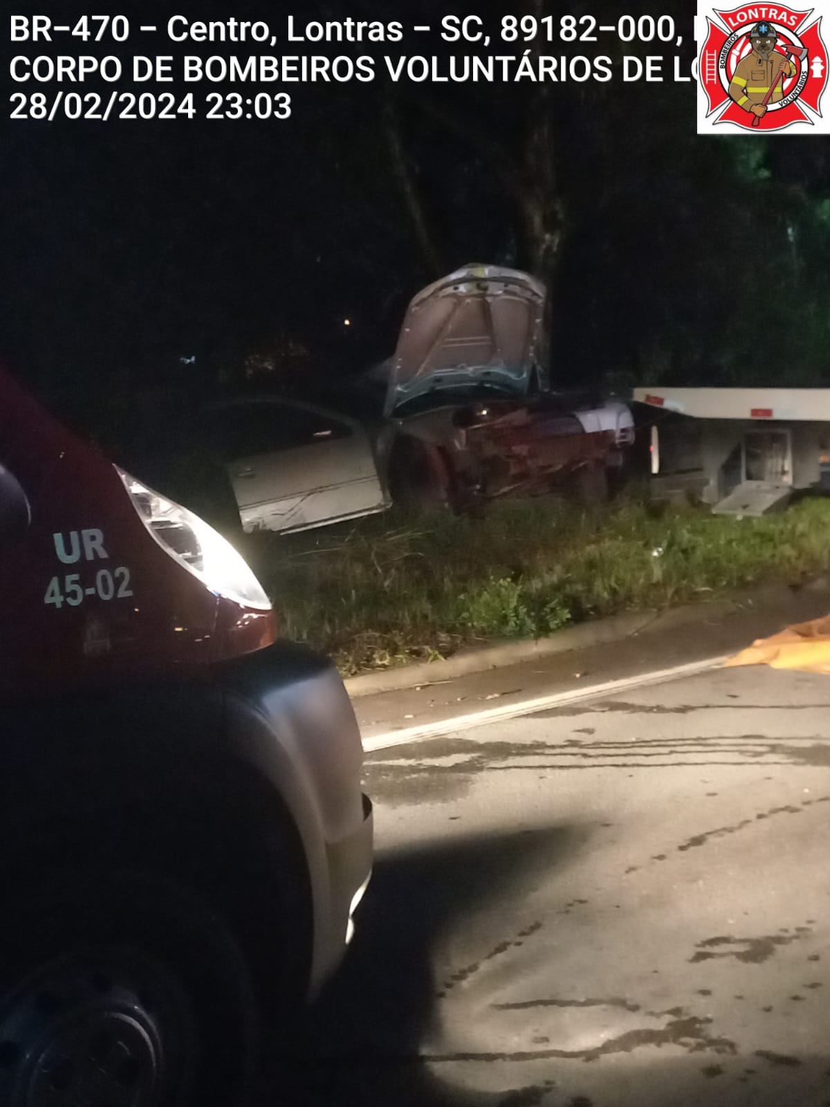 Motorista morre após grave acidente na BR-470 em Lontras