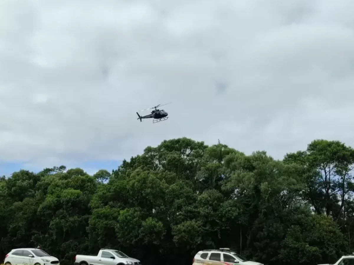 IMAGENS: Assalto a fazenda tem troca de tiros e fuga em SC