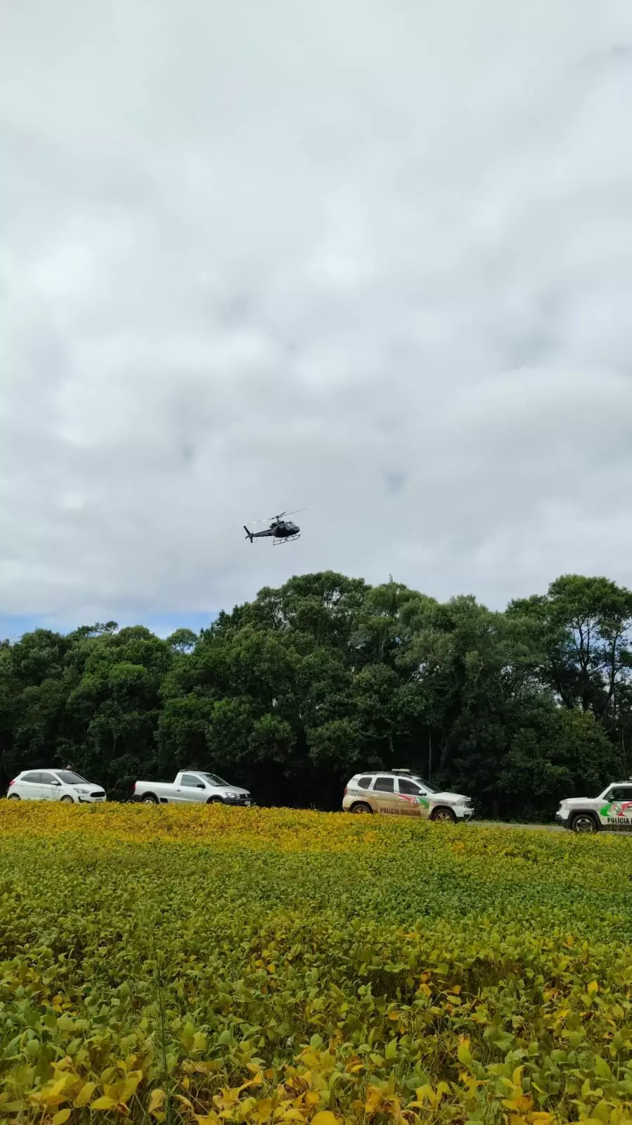 IMAGENS: Assalto a fazenda tem troca de tiros e fuga em SC