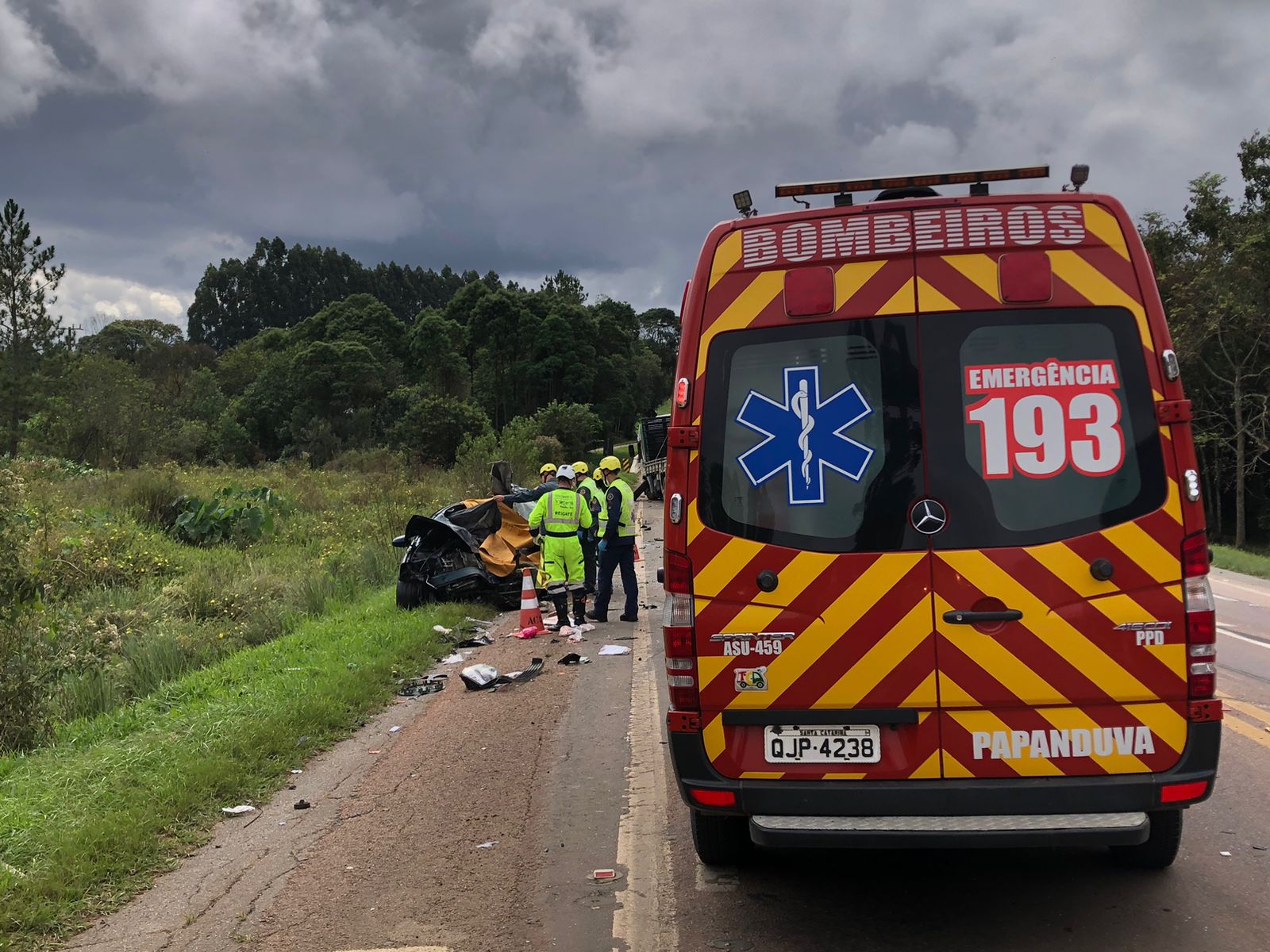 Foto: Corpo de Bombeiros Militar de Santa Catarina (CBMS) / Reprodução 