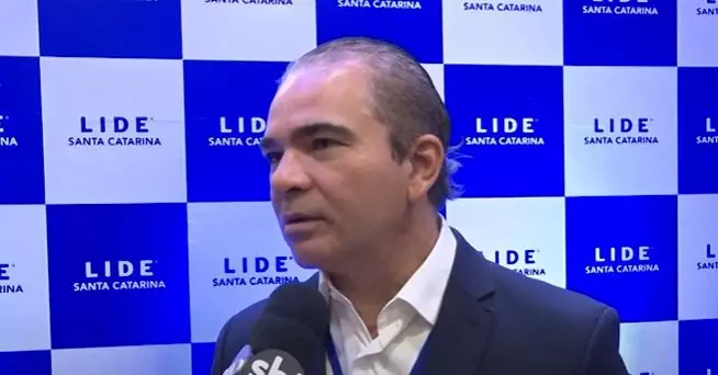 Lide SC – Delton Batista, Presidente do LIDE. Foto: Reprodução/SCC SBT