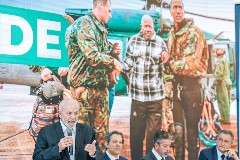 Presidente Lula durante anúncio de medidas de suporte ao Rio Grande do Sul, no Palácio do Planalto – Foto: Ricardo Stuckert / PR