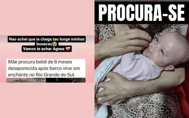 Mãe procura por filha perdida após barco virar durante resgate em Canoas