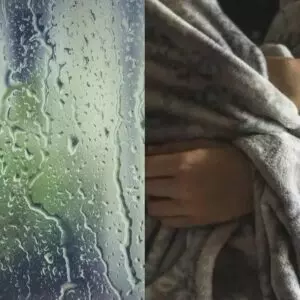 chuva e frio intenso