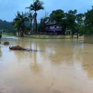 Rio do Sul tem enchente registrada, a primeira de 2024, diz Defesa Civil
