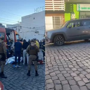 Idoso atropelado e arrastado por carro em Lages morre no hospital