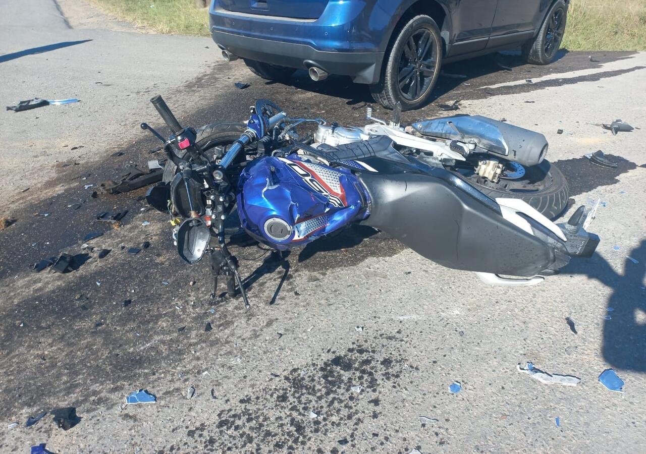Motociclista morre após carro cortar sua frente no Norte de SC | Foto: Polícia Militar Rodoviária de Santa Catarina