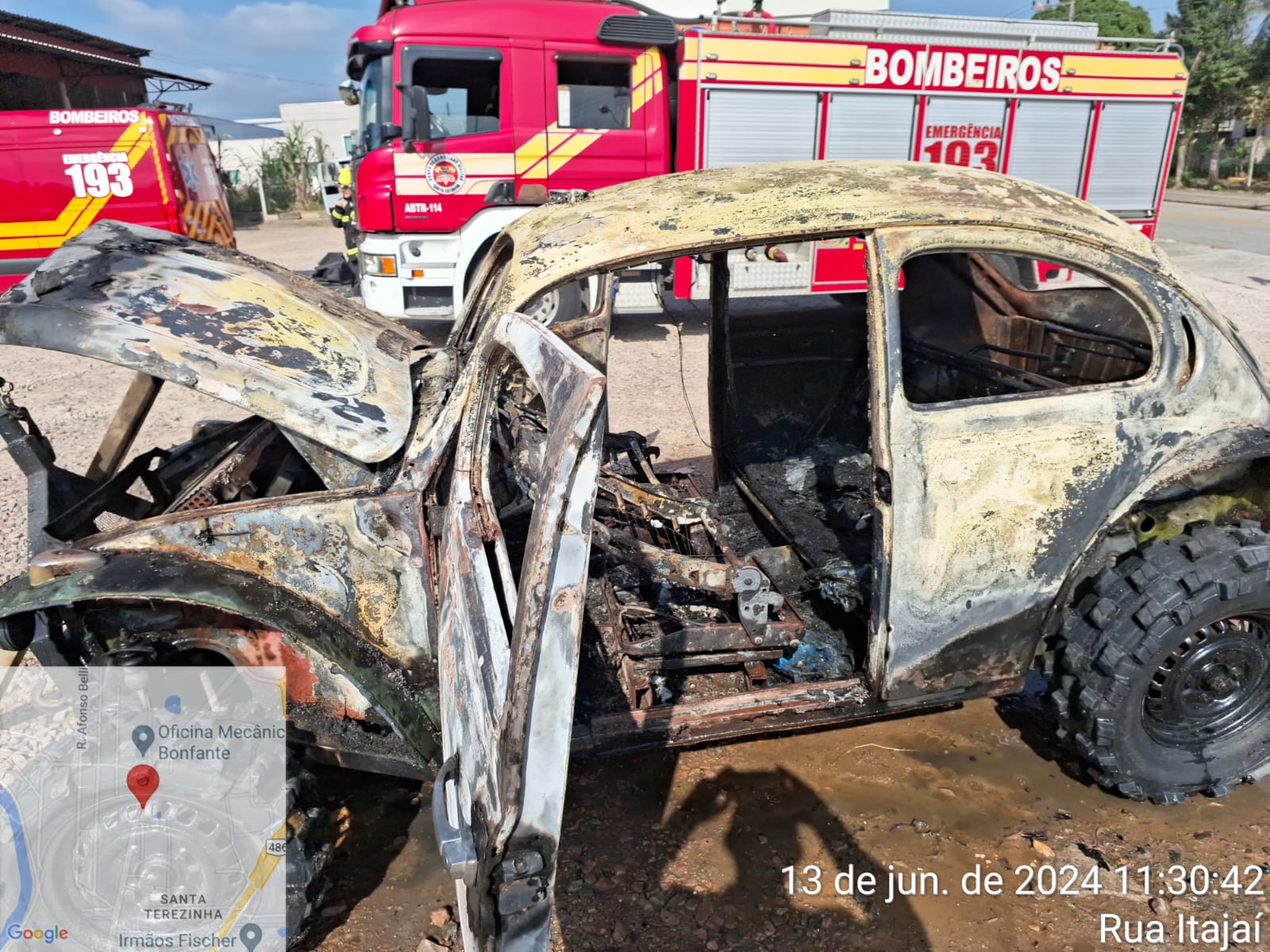 Foto: Corpo de Bombeiros/Divulgação.