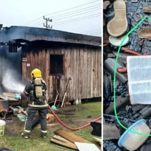 Bíblia é encontrada intacta após incêndio que destruiu parte de casa em SC | Foto: Corpo de Bombeiros Militar/Divulgação
