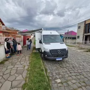 Carro da vacina em Lages | Foto: Gabriel Senem / Rádio Clube