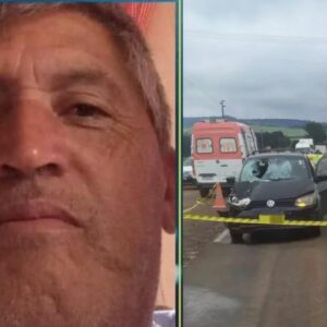 Identificado pedestre que morreu atropelado por carro em SC | Foto: Redes sociais e Bombeiros.