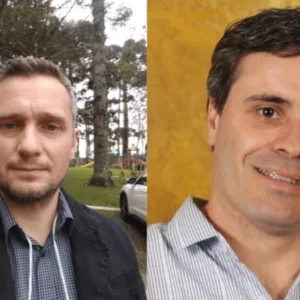 Da esquerda para a direita, Felipe Turcheto e Fabiano Oliveira; os dois foram mortos com um tiro na cabeça | Reprodução/CNPQ | Via: SBT News