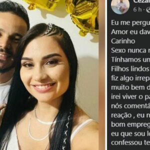 Suspeito de matar a esposa após traição publicou carta antes de morrer | Foto: Reprodução/Redes sociais