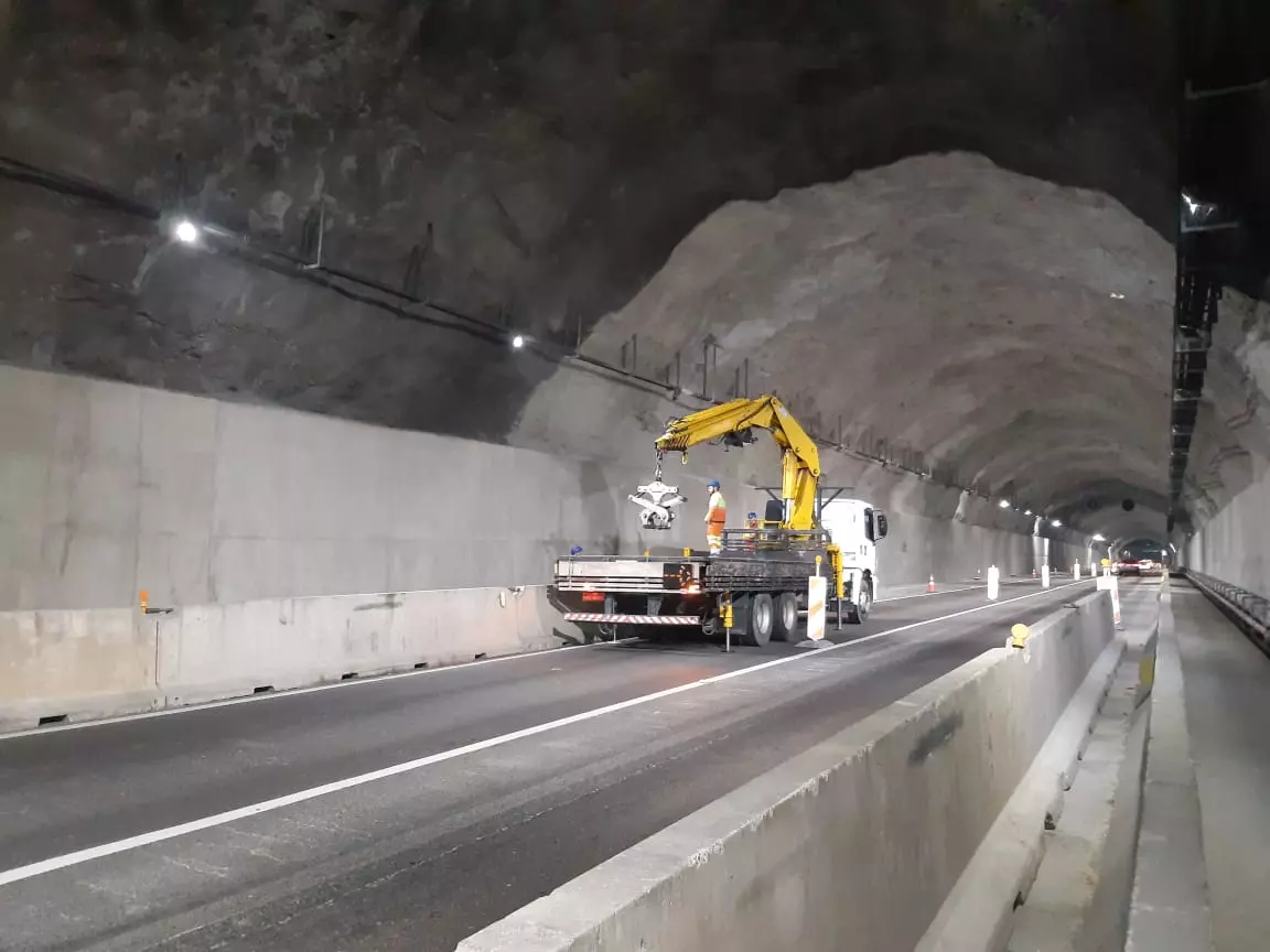 Túnel do Morro do Boi terá interdição | Foto: Arteris Litoral Sul/Divulgação.