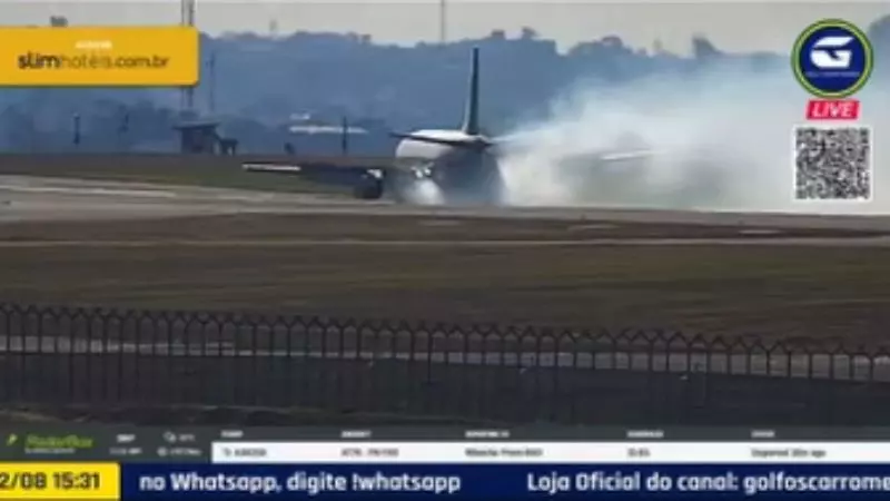 Aeroporto é fechado após avião apresentar defeito | Imagem: Reprodução/Redes sociais