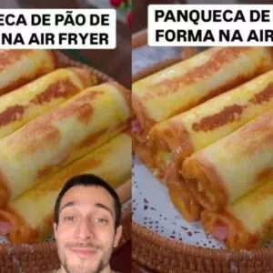 Aprenda a fazer panqueca de pão de forma na Air Fryer