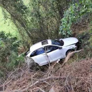 Capotamento em SC deixa cinco vítimas, incluindo duas crianças | Foto: Corpo de Bombeiros