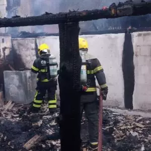 Incêndio em Alfredo Wagner. | Foto: CBMSC