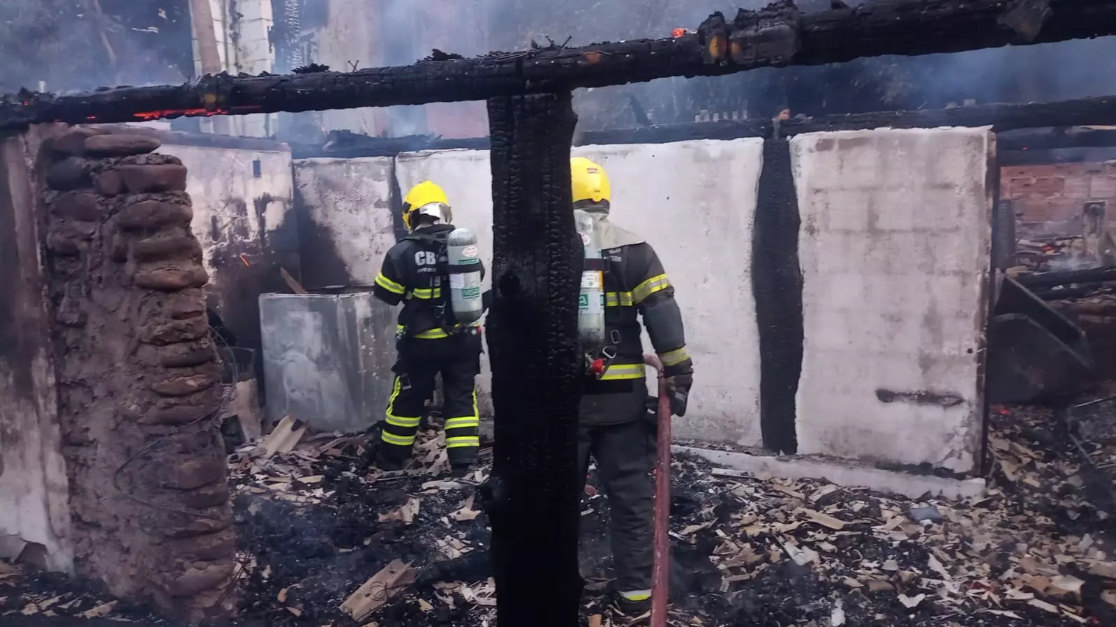 Incêndio em Alfredo Wagner. | Foto: CBMSC