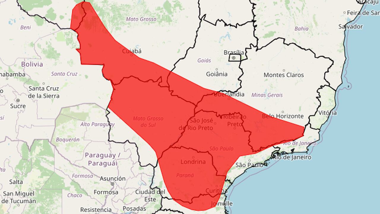 Grande perigo: Inmet alerta onda de calor em estados; veja a previsão | Imagem: Inmet