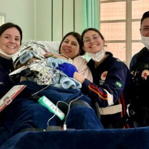 Mãe entrou em trabalho de parto e bebê nasceu em casa, em SC | Foto: SAMU