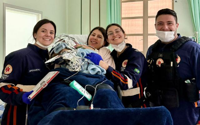 Mãe entrou em trabalho de parto e bebê nasceu em casa, em SC | Foto: SAMU