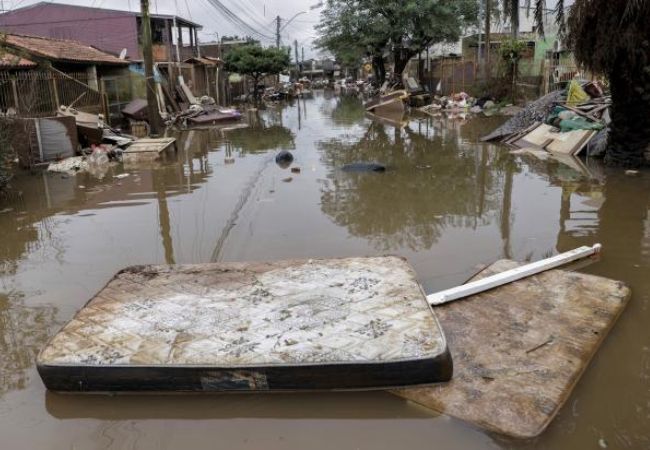 Imagem: Bairro Canudos atingido pelas cheias no RS. Foto: Justiça Federal.