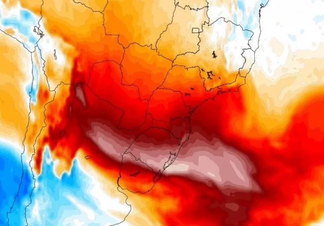 Inmet emite alerta de perigo para condição climática em SC | Foto: MetSul/Reprodução.