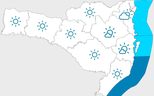 Confira a previsão do tempo em Santa Catarina. – Foto: DCSC/Reprodução