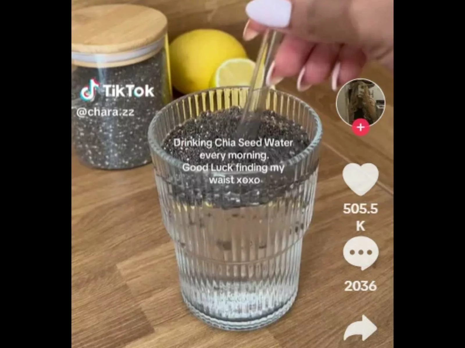 Receita do momento: ‘água de girino’ realmente ajuda a emagrecer | Imagem: Tiktok