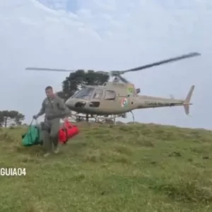 Mulher com convulsões e traumatismo craniano é socorrida por helicóptero na Serra