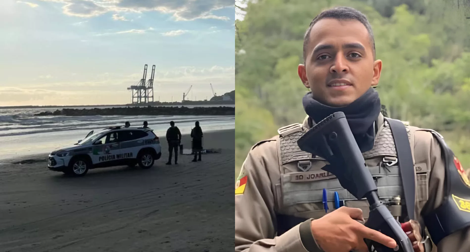 Soldado do RS: homem encontrado morto em praia de SC é identificado | Foto: CBMSC / Redes sociais