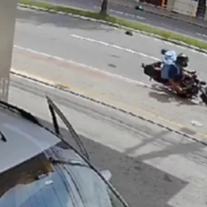 Imagens fortes: idoso é atropelado por motociclista na Capital | Imagem: Cedida ao SCC SBT