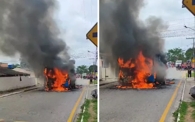 Barricada com fogo deixa trânsito um caos em muitos pontos de Florianópolis. – Foto: Imagens cedidas ao SCC10