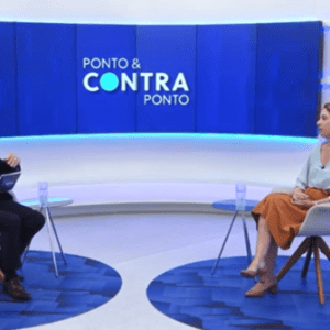 Ponto & Contraponto recebe secretária do TRE-SC. - Foto: Reprodução