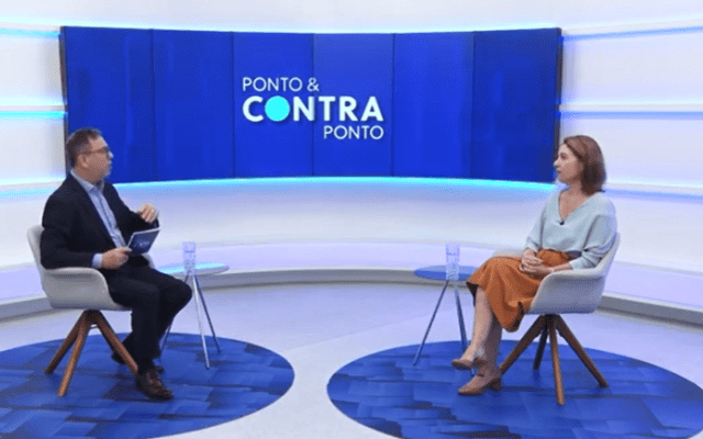 Ponto & Contraponto recebe secretária do TRE-SC. – Foto: Reprodução