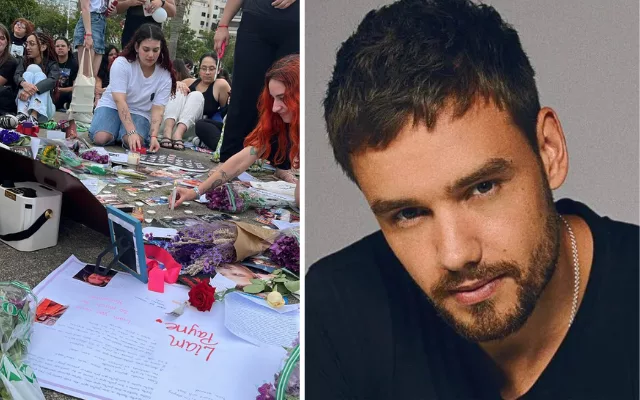 Liam Payne é homenageado por fãs em Florianópolis. – Foto: Imagem Cedida ao SCC/Reprodução/Montagem