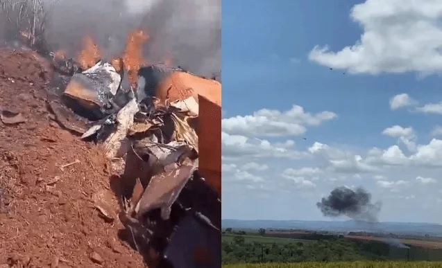 Aviões da FAB colidem no ar durante treinamento | Imagem: Reprodução/Redes sociais