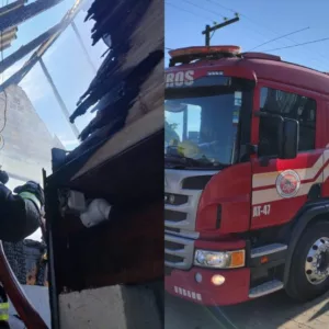 Casa de repouso pega fogo e 14 idosos escapam de tragédia em SC | Fotos: Corpo de Bombeiros/Divulgação
